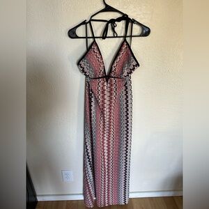 Boston Proper Zigzag Patterned Maxi Dress